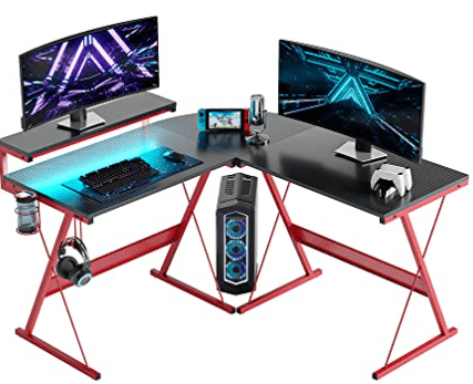 best l shaped desk for triple monitor