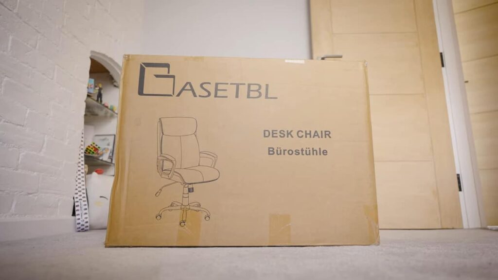 view of basetbl executive office chair our unboxing package arrival home