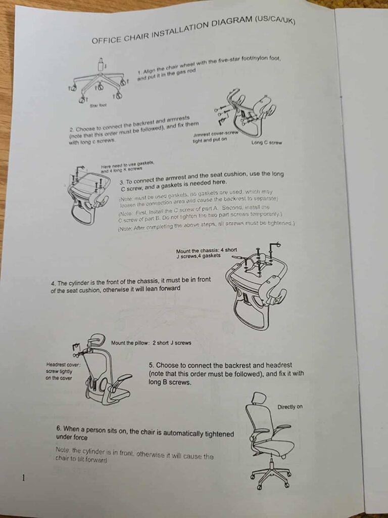 view of naspaluro office chair review instruction manual