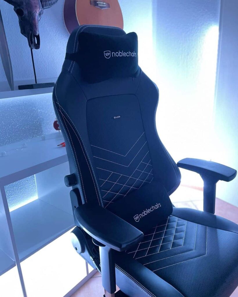 view of noblechairs hero design and comfort