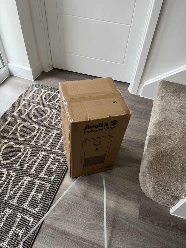 view of avalla x 125 dehumidifier under 200 unboxing purchased package arrival at home testing experience 