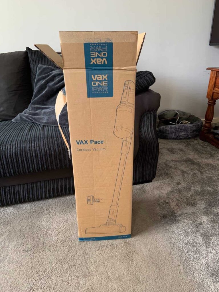 view of vax pace cordless vacuum cleaners under 200 unboxing purchased package arrival at home testing experience