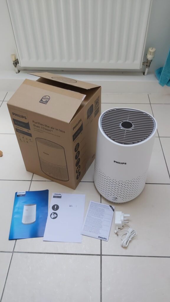 view of philips series air purifier uk under 100 tried and tested for several week unboxing purchased package arrival at home testing experience 