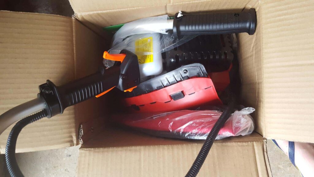 view of trueshopping heavy duty strimmer uk tried and tested for several week unboxing purchased package arrival at home testing experience 