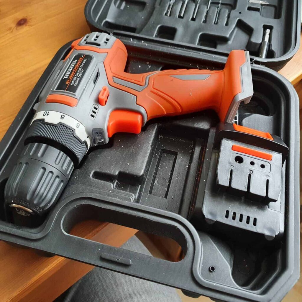 view of terratek cordless drill under 50 tried and tested for several week unboxing purchased package arrival at home testing experience 
